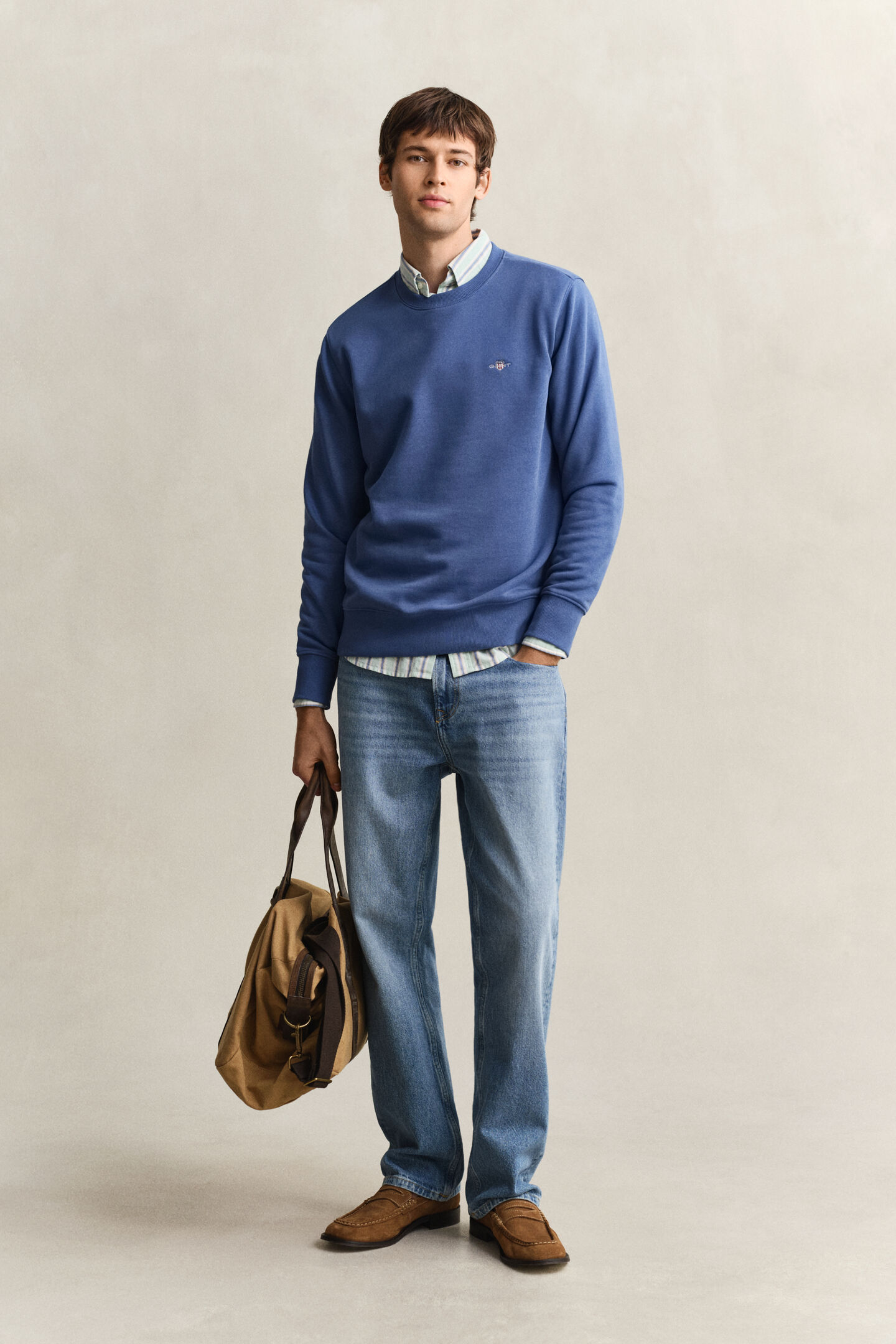 Shield sweatshirt met ronde hals