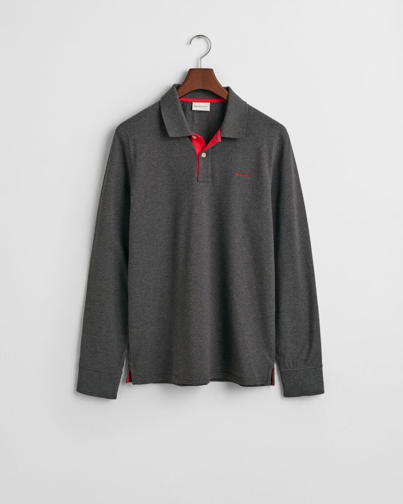 Piqu&eacute; Rugger met contrasterend detail