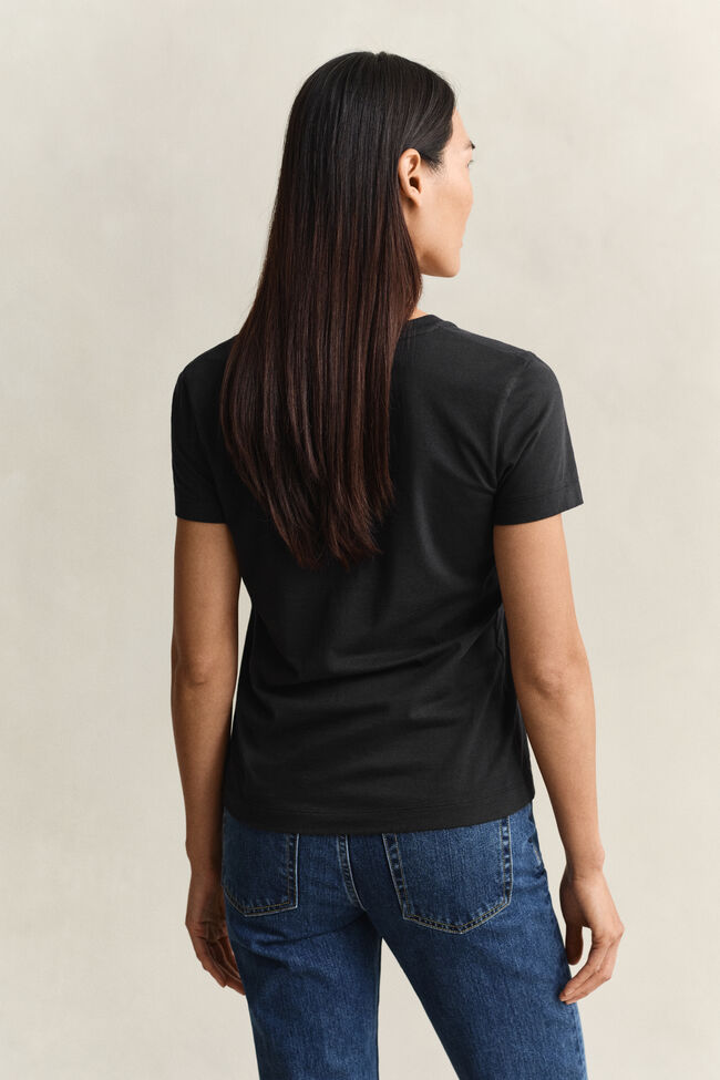 Shield T-shirt met V-hals