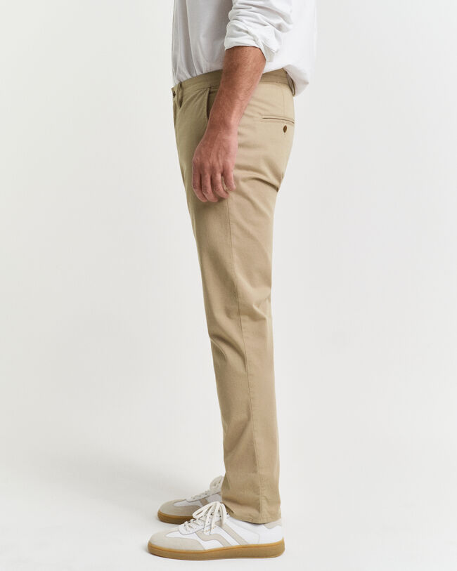Slim Fit chino van keperstof