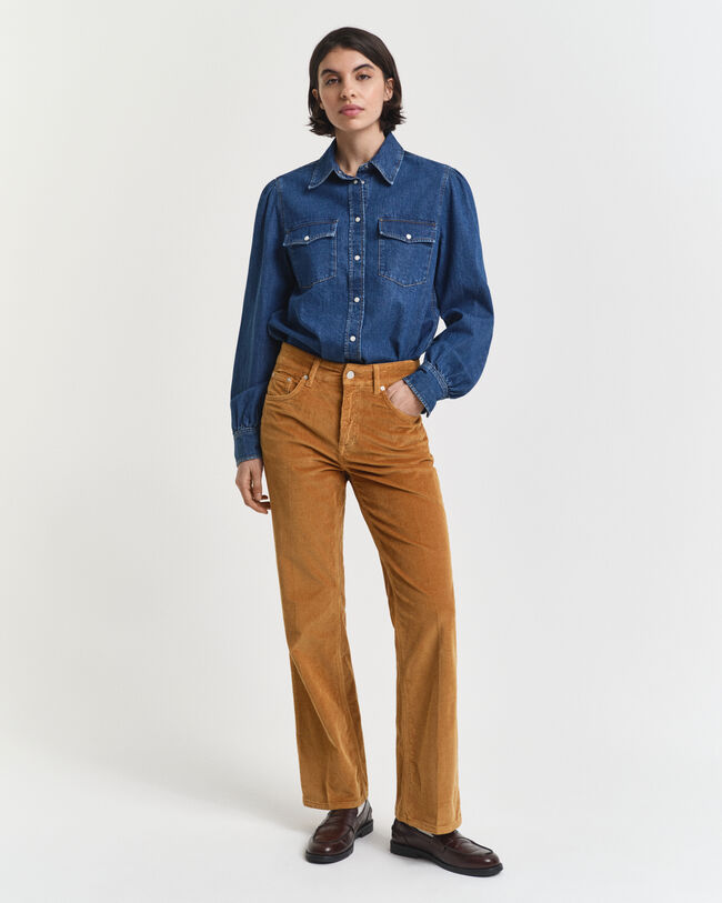 Flared corduroy jeans