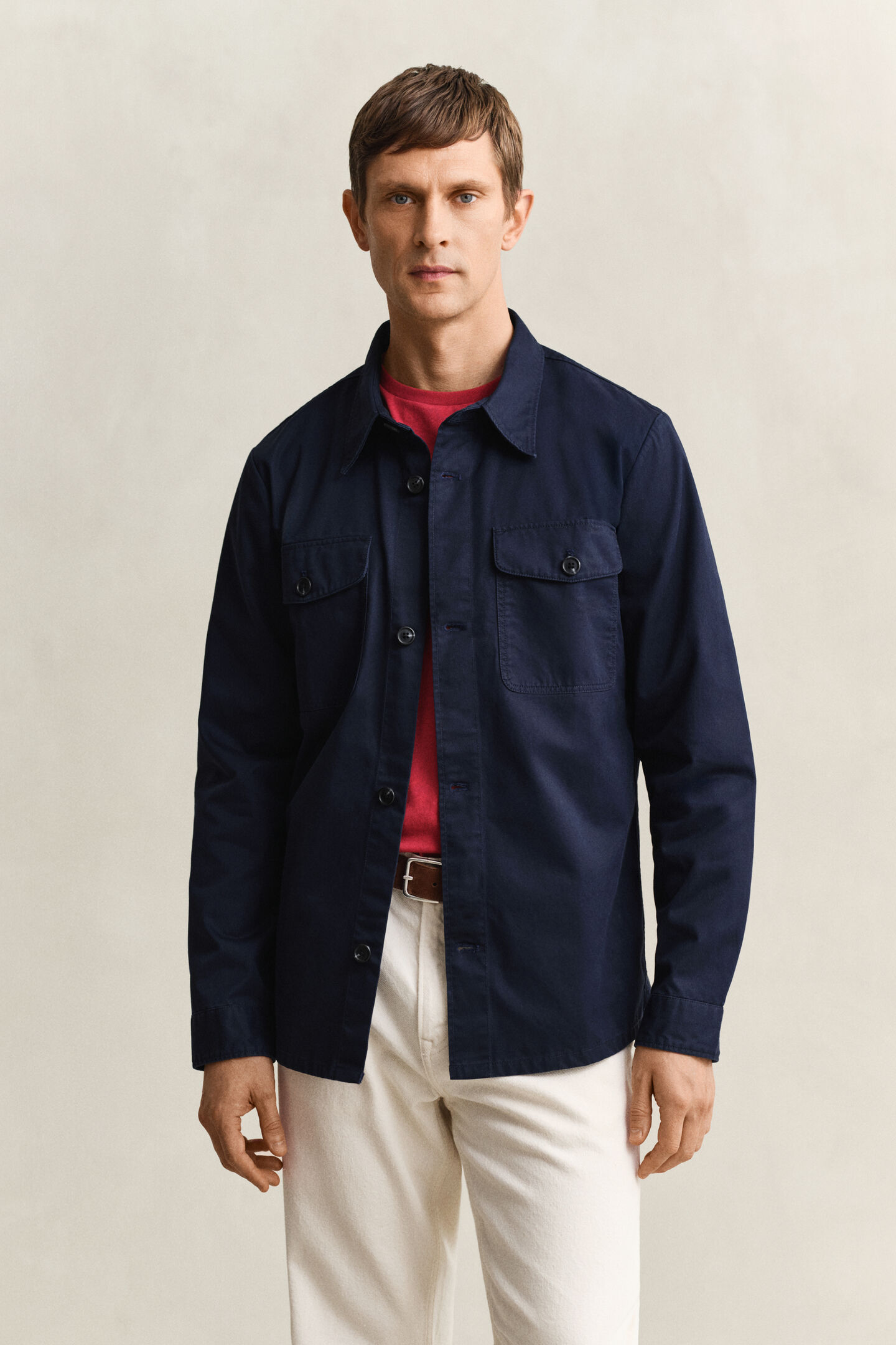 Overshirt van keperkatoen