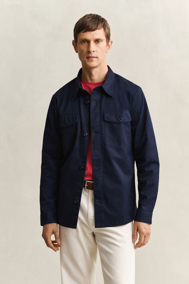 Overshirt van keperkatoen