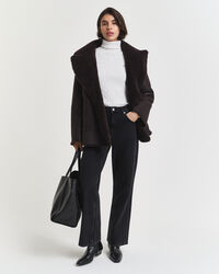 Kabelgebreide coltrui van stretchkatoen