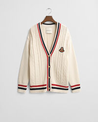 Gant Varsity kabelgebreid vest met V-hals