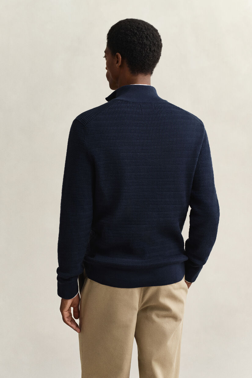 Gebreide trui met minikabels en korte rits