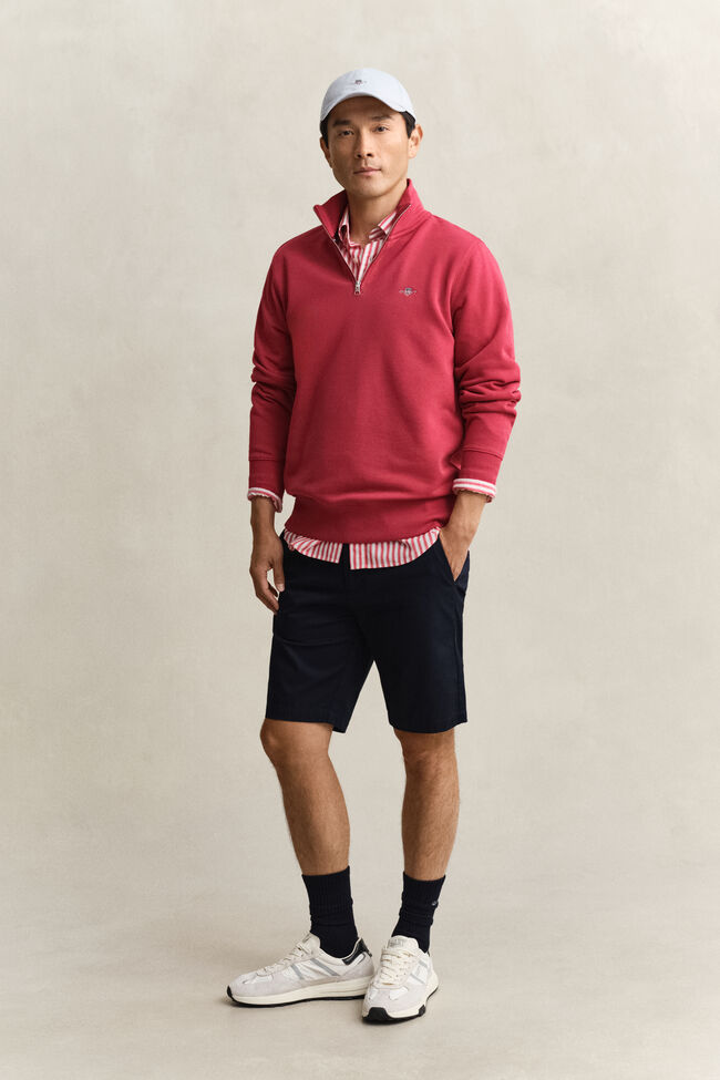 Shield sweatshirt met korte rits