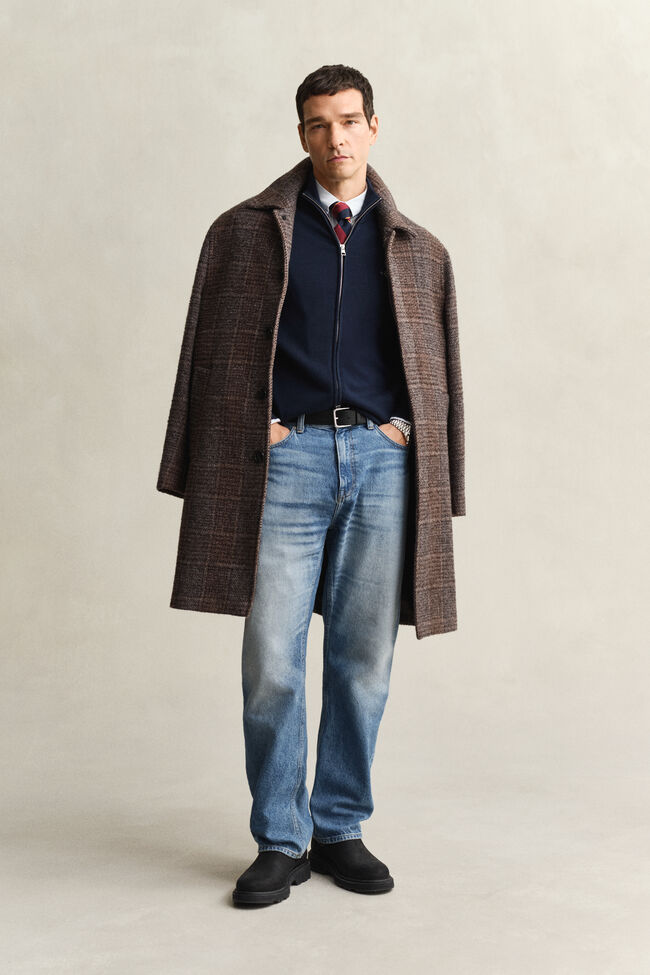 Casual vest van katoen met ritssluiting