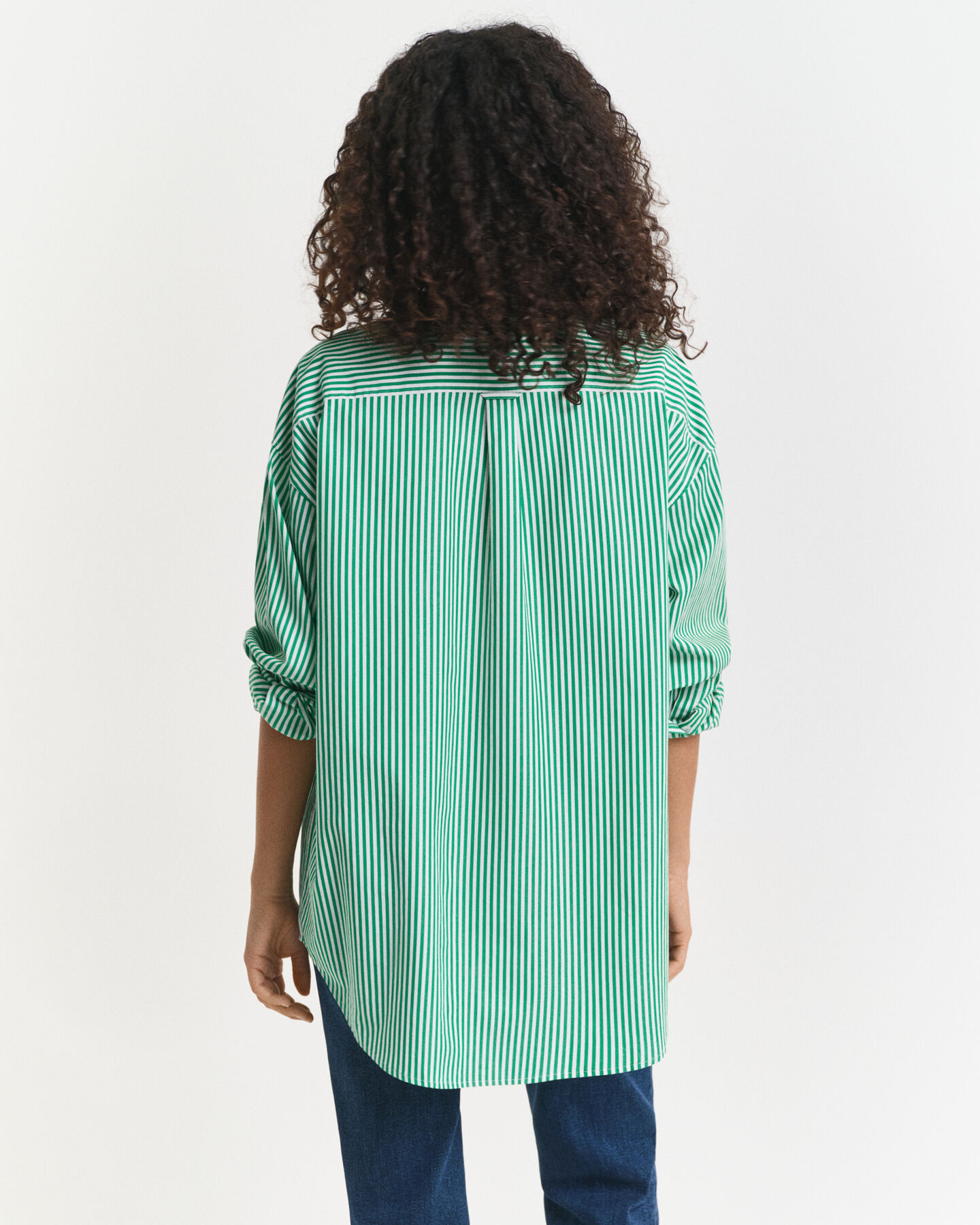 Oversized Classic gestreept overhemd van poplin