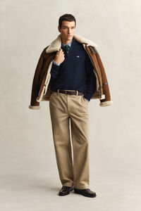 Casual katoenen trui met korte rits