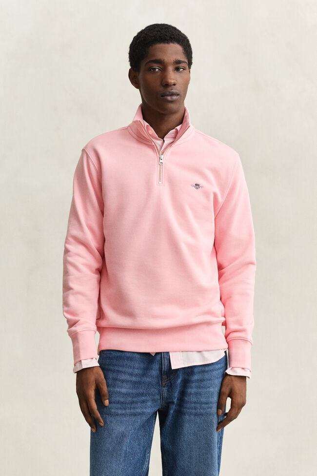 Shield sweatshirt met korte rits