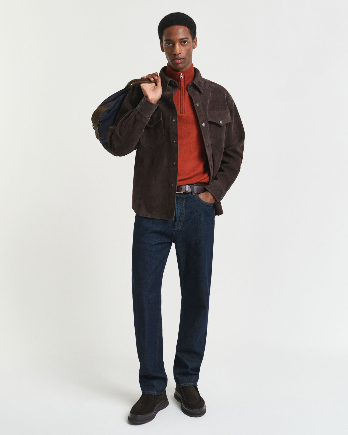 Trui met korte rits van buitengewoon zachte lamswol