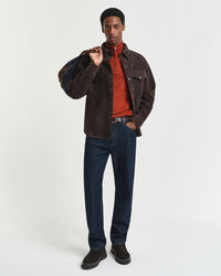 Trui met korte rits van buitengewoon zachte lamswol