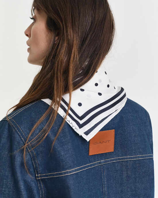 Zijden sjaal met stippenprint