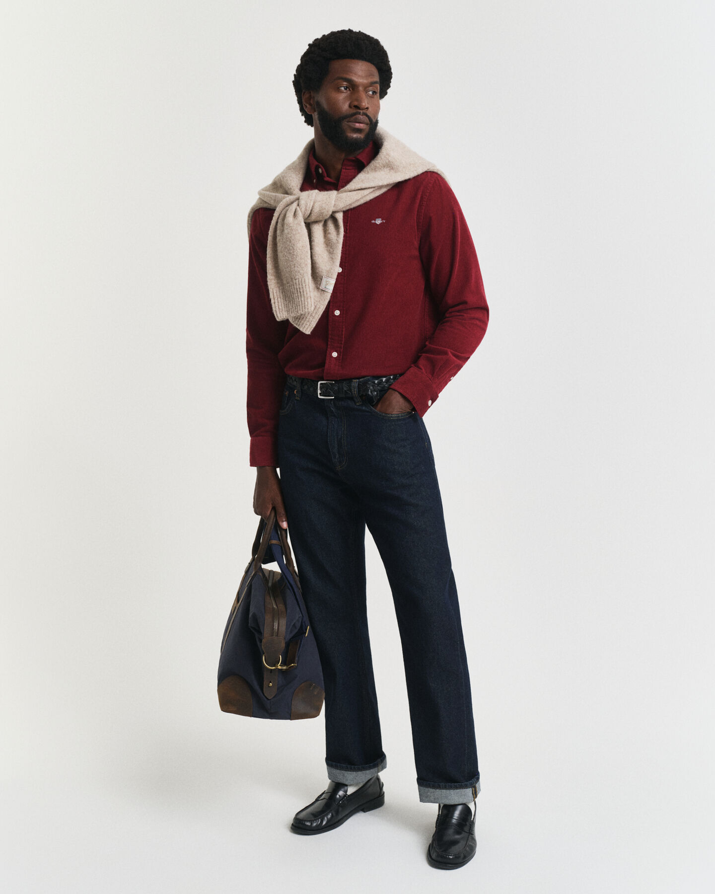 Regular Fit overhemd van katoencorduroy