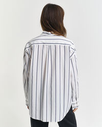 Oversized Classic gestreept overhemd van poplin