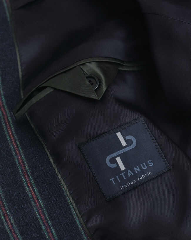 Flanellen Club blazer met strepen