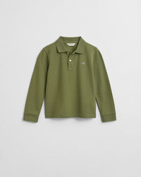 Kids Shield piqu&eacute; poloshirt met lange mouwen