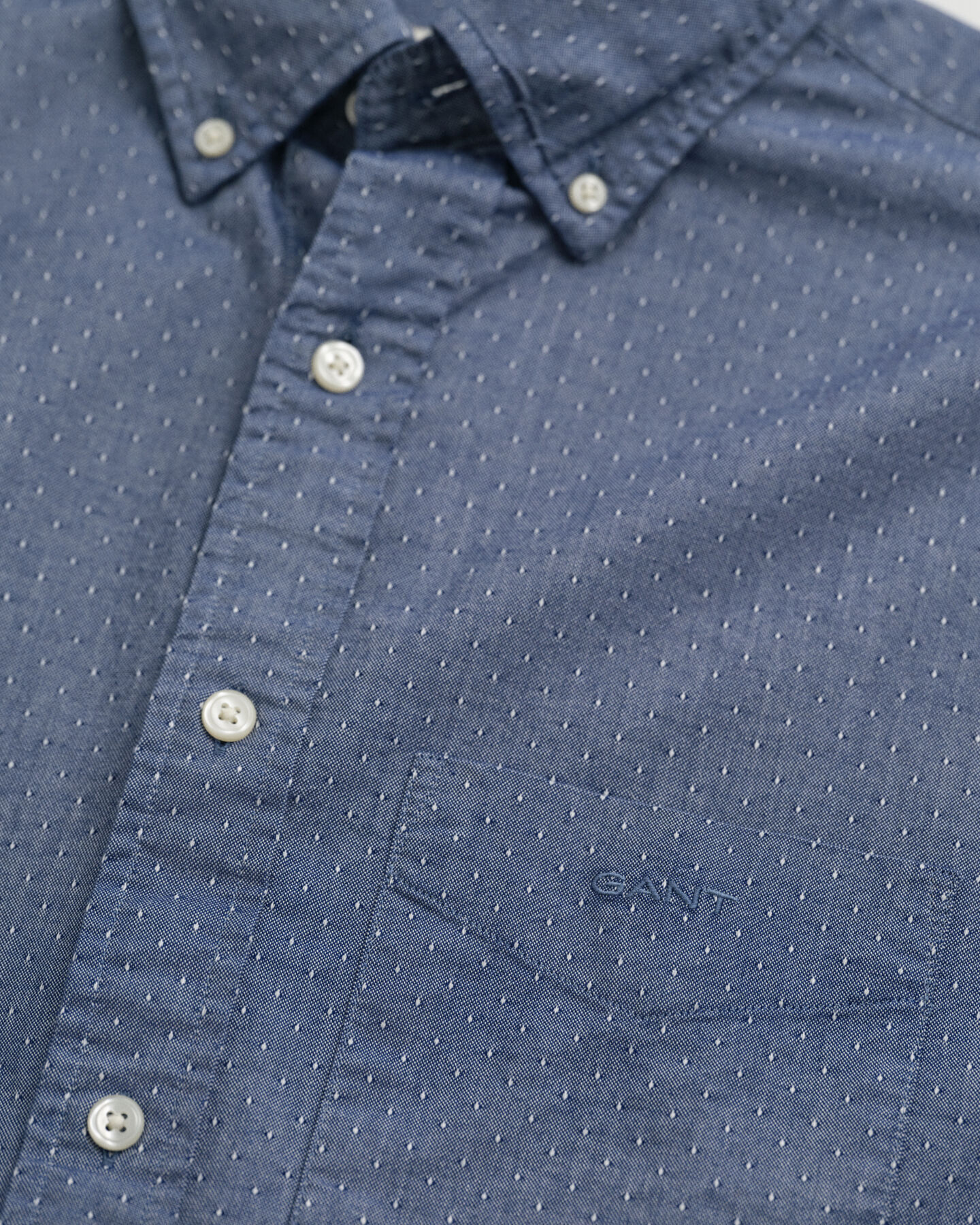 Regular Fit Oxford-overhemd van dobbyweefsel met stippen