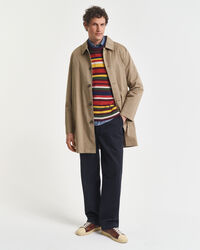 Trui met ronde hals en veelkleurige strepen