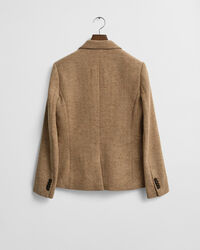 Slim Fit blazer van wolmix met visgraatmotief