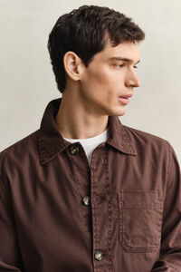 Overshirt met linnenmix