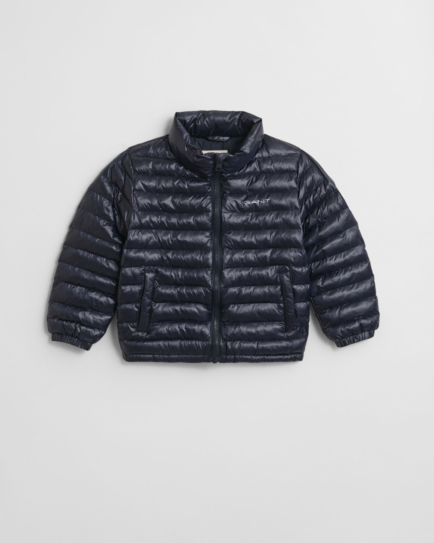 Kids glanzend lichtgewicht donsjack met wattering