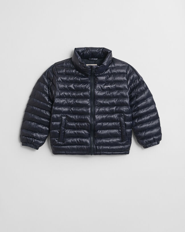 Kids glanzend lichtgewicht donsjack met wattering