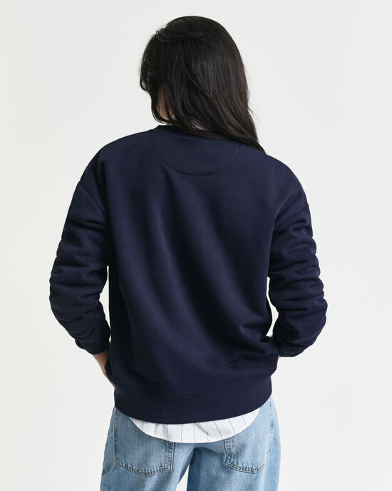 Shield sweatshirt met ronde hals