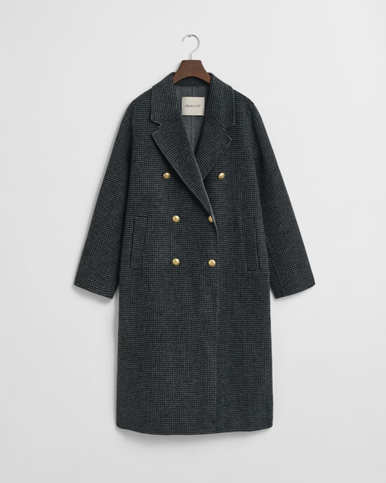 Handgestikte Car Coat met ruiten