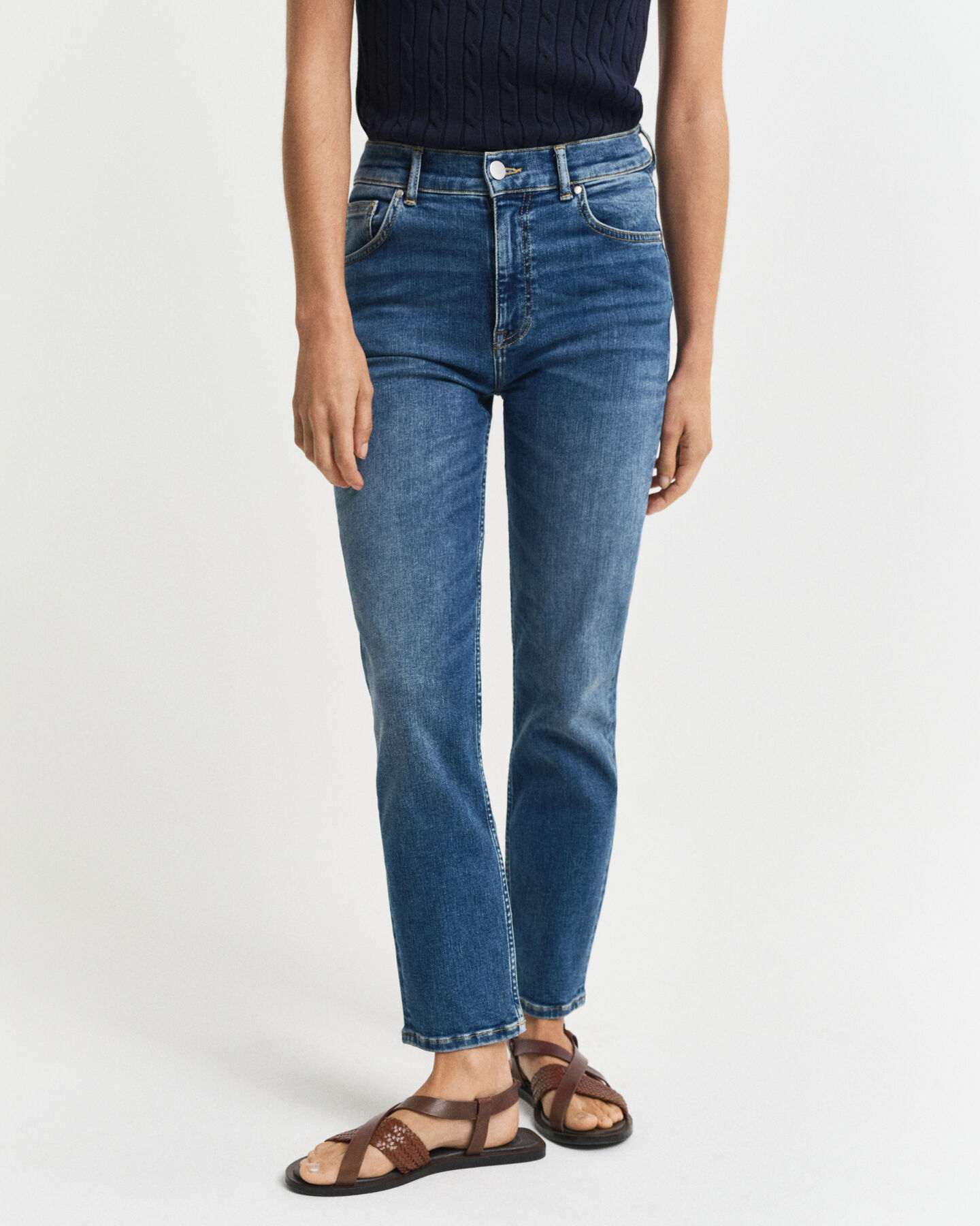 Slim Fit cropped jeans