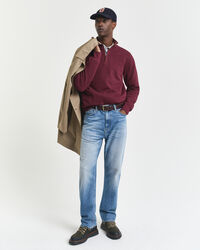 Sacker Rib sweatshirt met korte rits