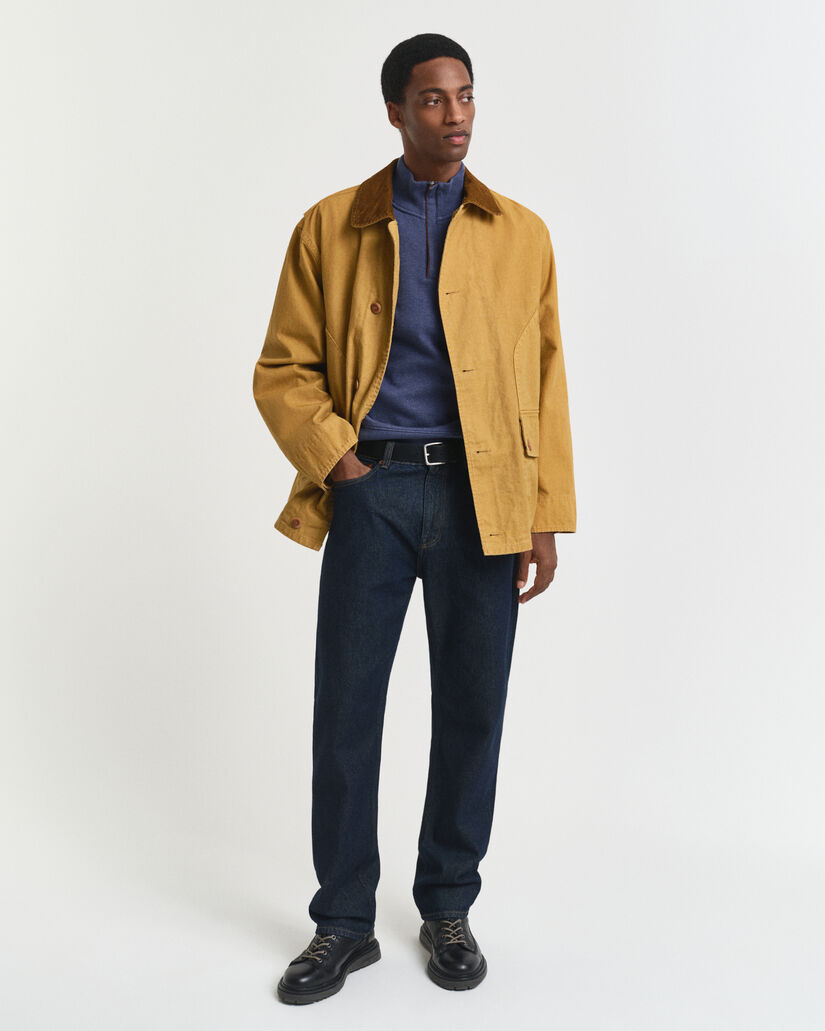 Sacker Rib sweatshirt met korte rits