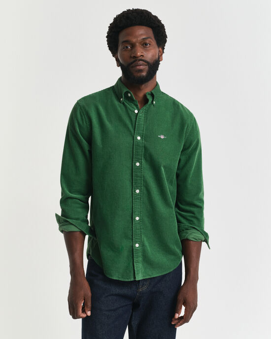 Regular Fit overhemd van katoencorduroy