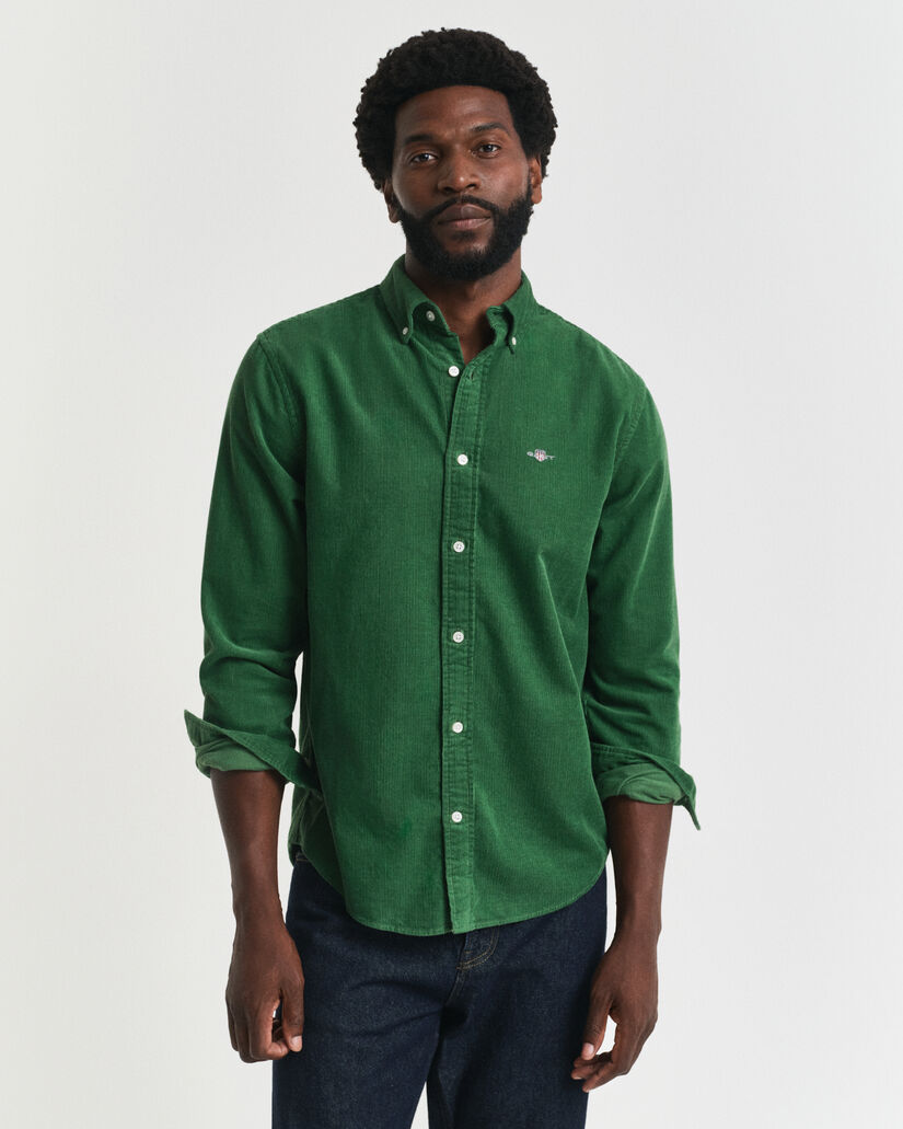 Regular Fit overhemd van katoencorduroy