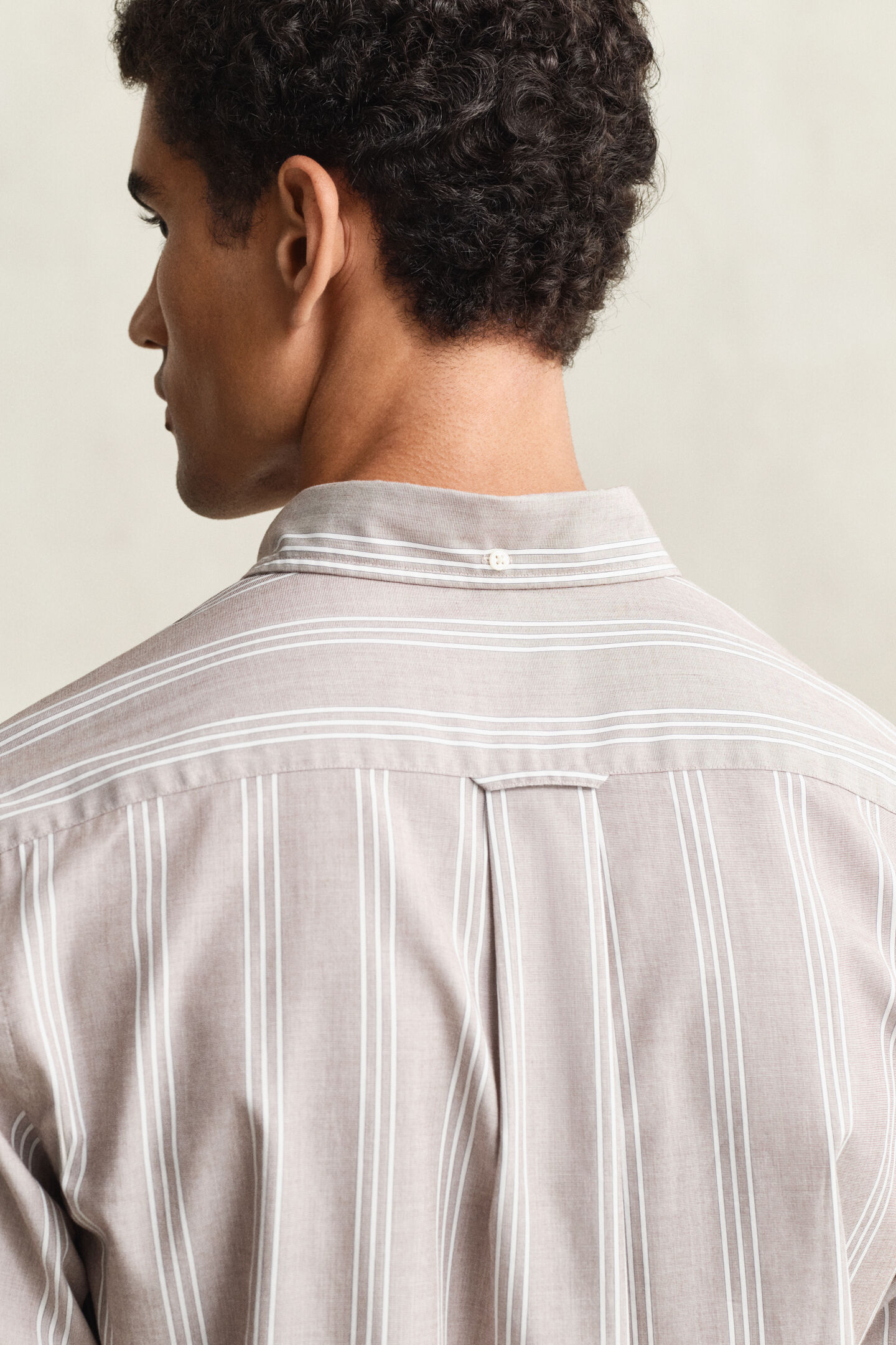 Regular Fit fil-&agrave;-fil poplin overhemd met strepen