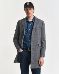 Tweekleurige wollen jas