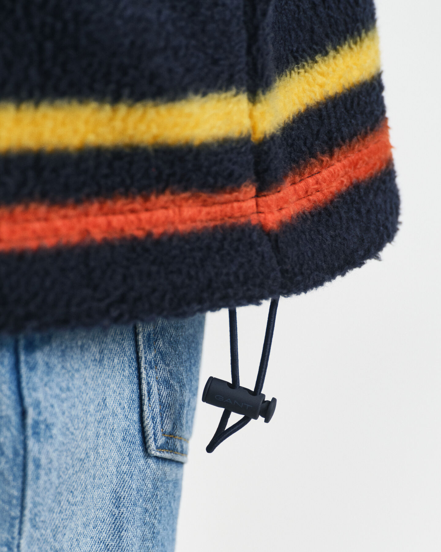 Gestreept sweatshirt van fleece