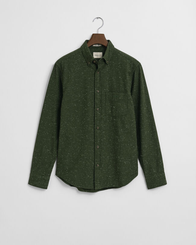 Regular Fit flanellen overhemd met kleuraccent