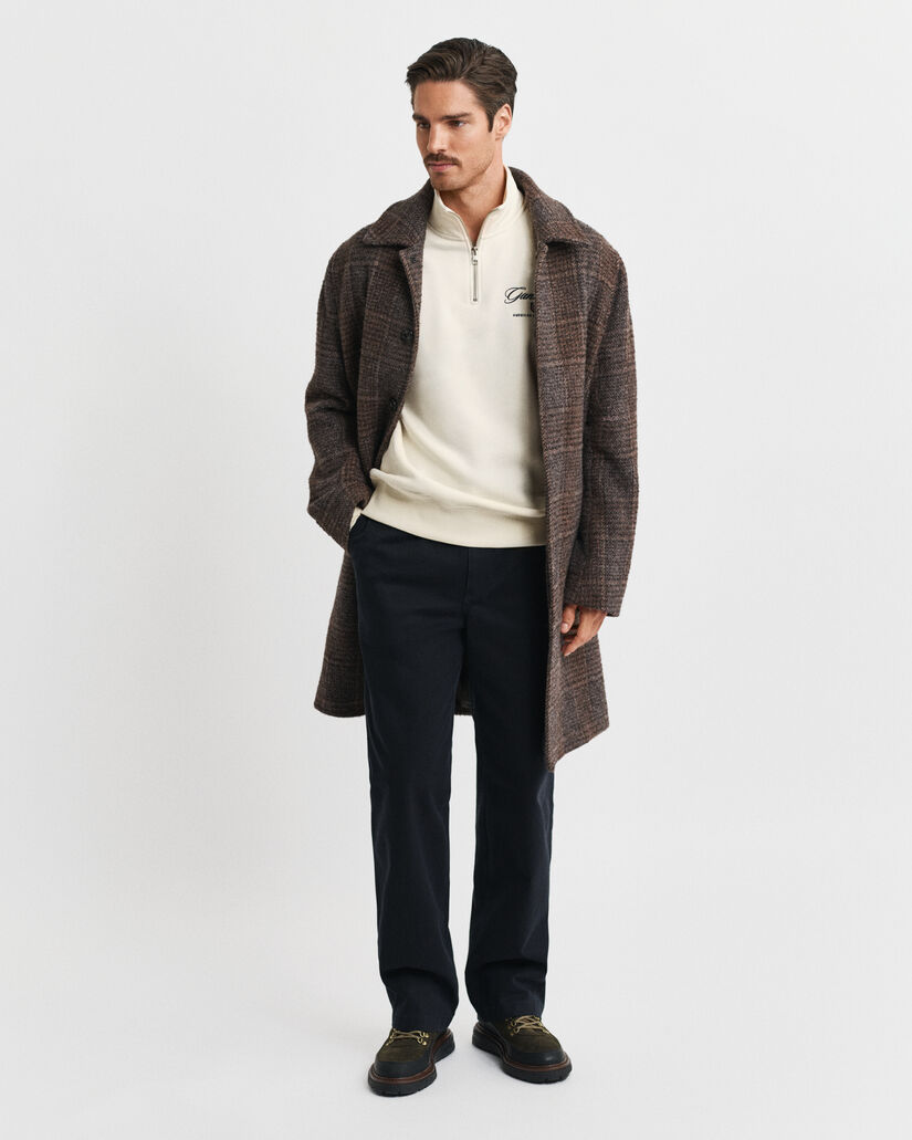 Graphic sweatshirt met korte rits