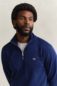 Shield sweatshirt met korte rits