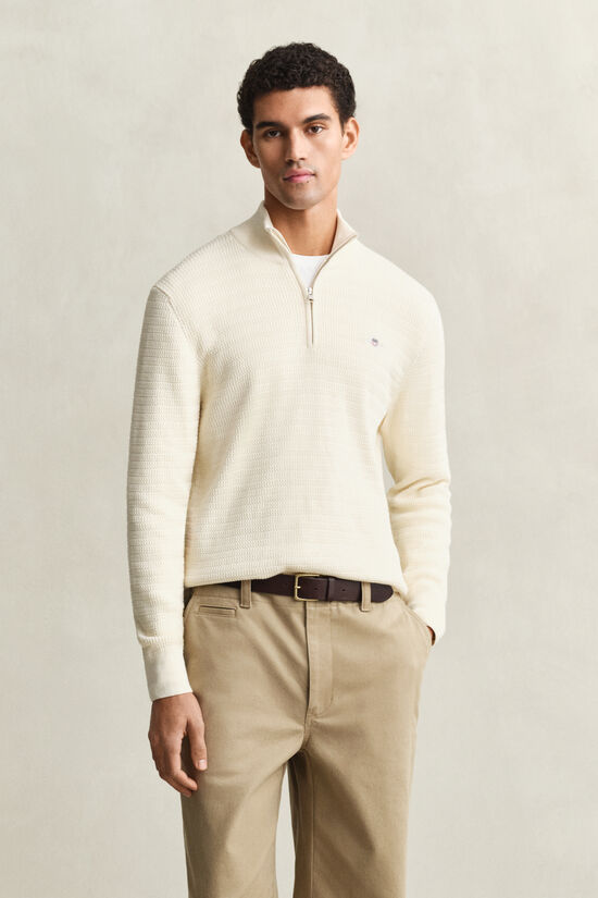 Gebreide trui met minikabels en korte rits