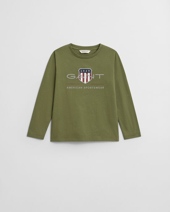 Kids Archive Shield T-shirt met lange mouwen