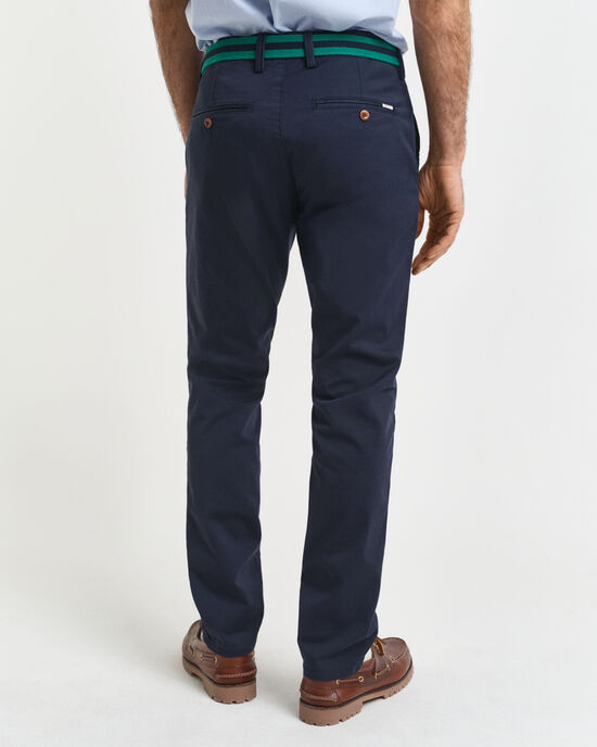 Slim Fit chino van keperstof