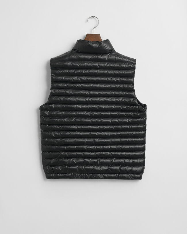 Teens glanzende lichtgewicht bodywarmer met wattering