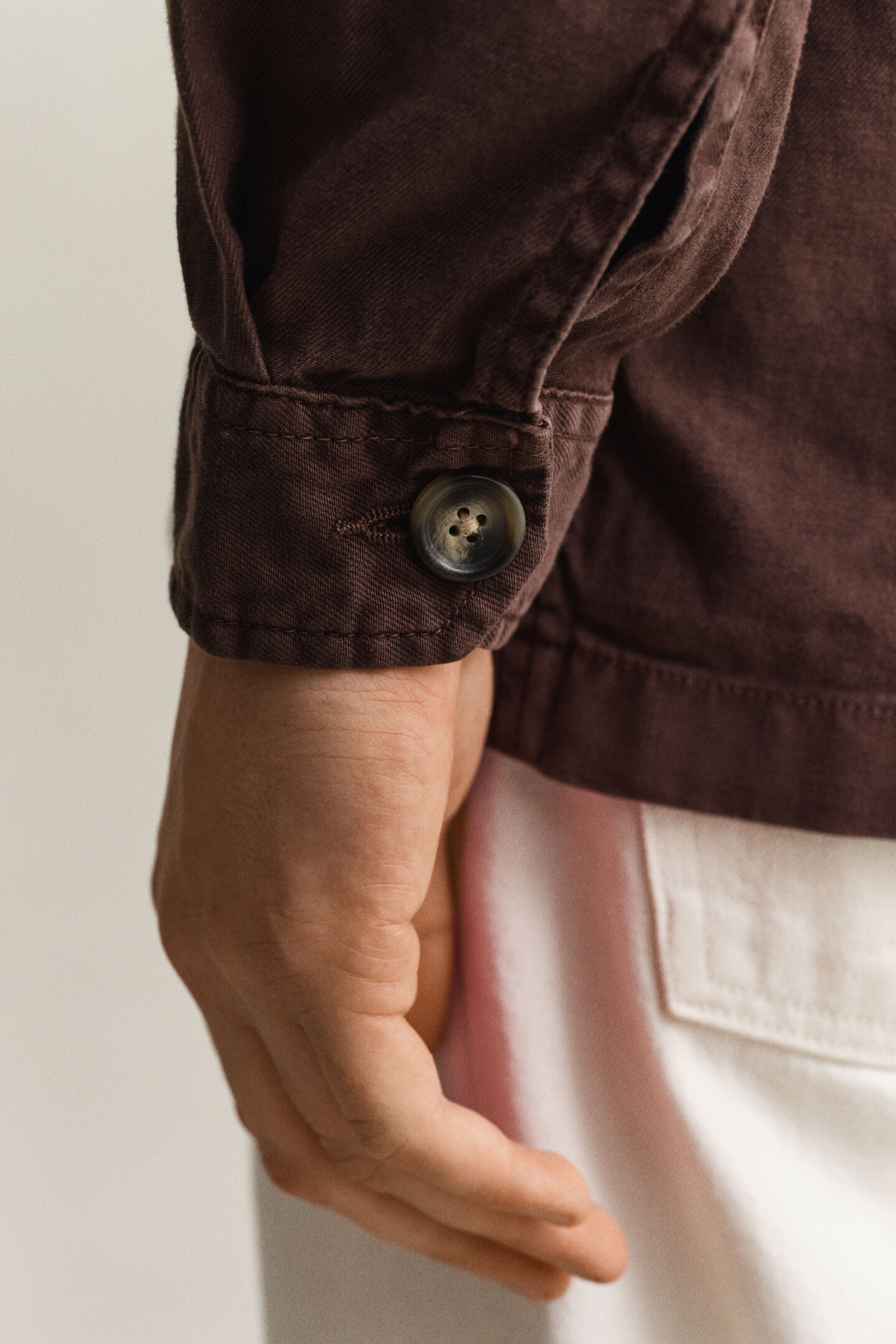 Overshirt met linnenmix