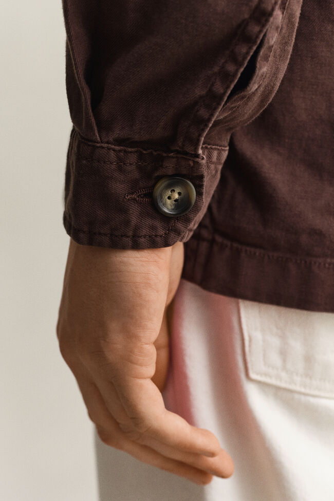 Overshirt met linnenmix