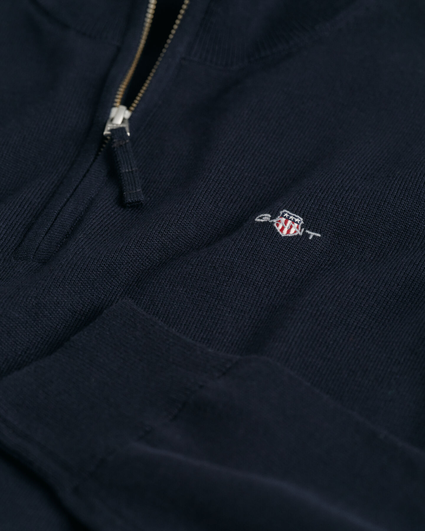 Teens Shield katoenen sweater met korte rits