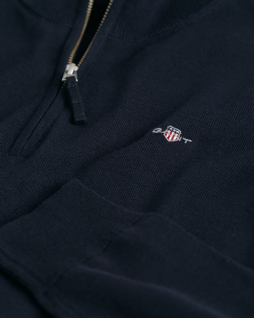 Teens Shield katoenen sweater met korte rits