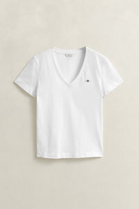 Shield T-shirt met V-hals